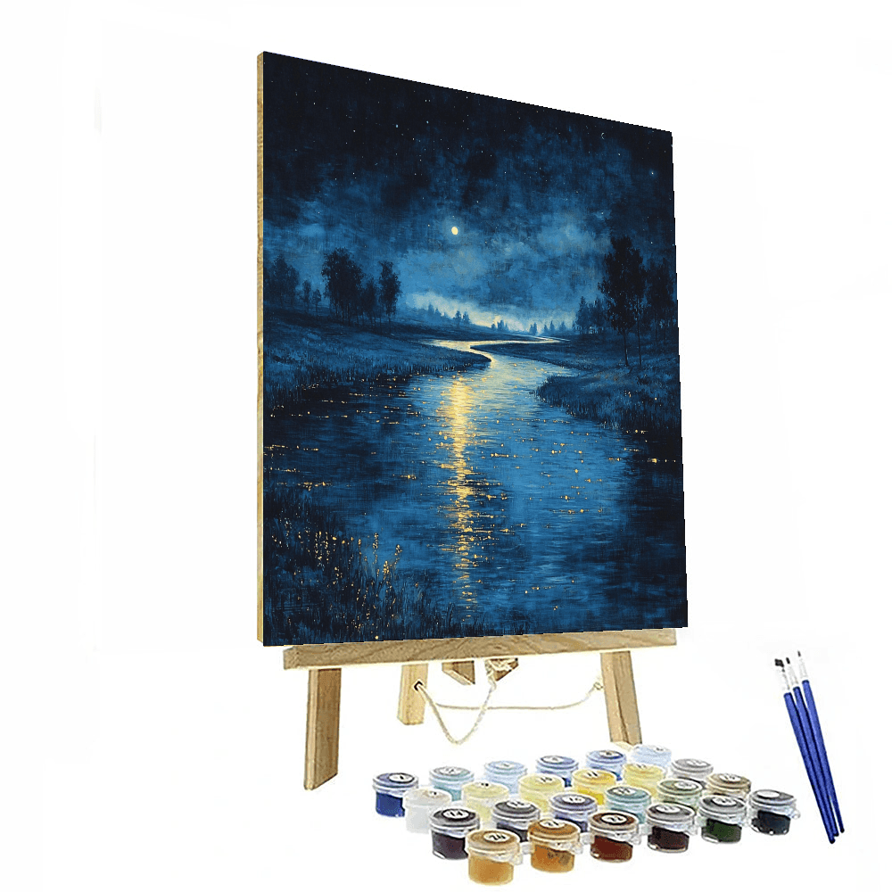 James McNeill Whistler Inspired Whistler's Nocturne River  Painting By Numbers Kit