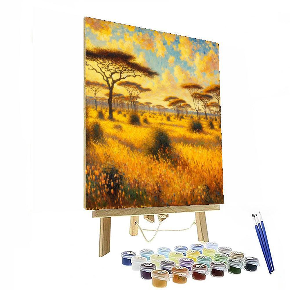 Golden Savanna Safari Paint By Numbers