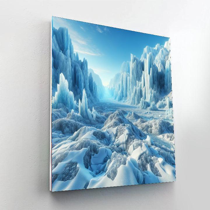 Majestic Glacier Adventure Number Painting