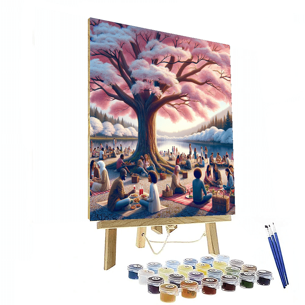 Hanami Cherry Blossom Festival - Japan Paint By Numbers Art