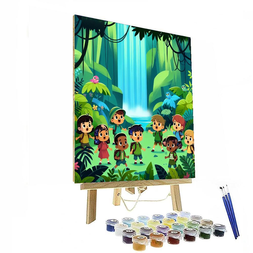 Mystery Of The Hidden Waterfall Number Painting
