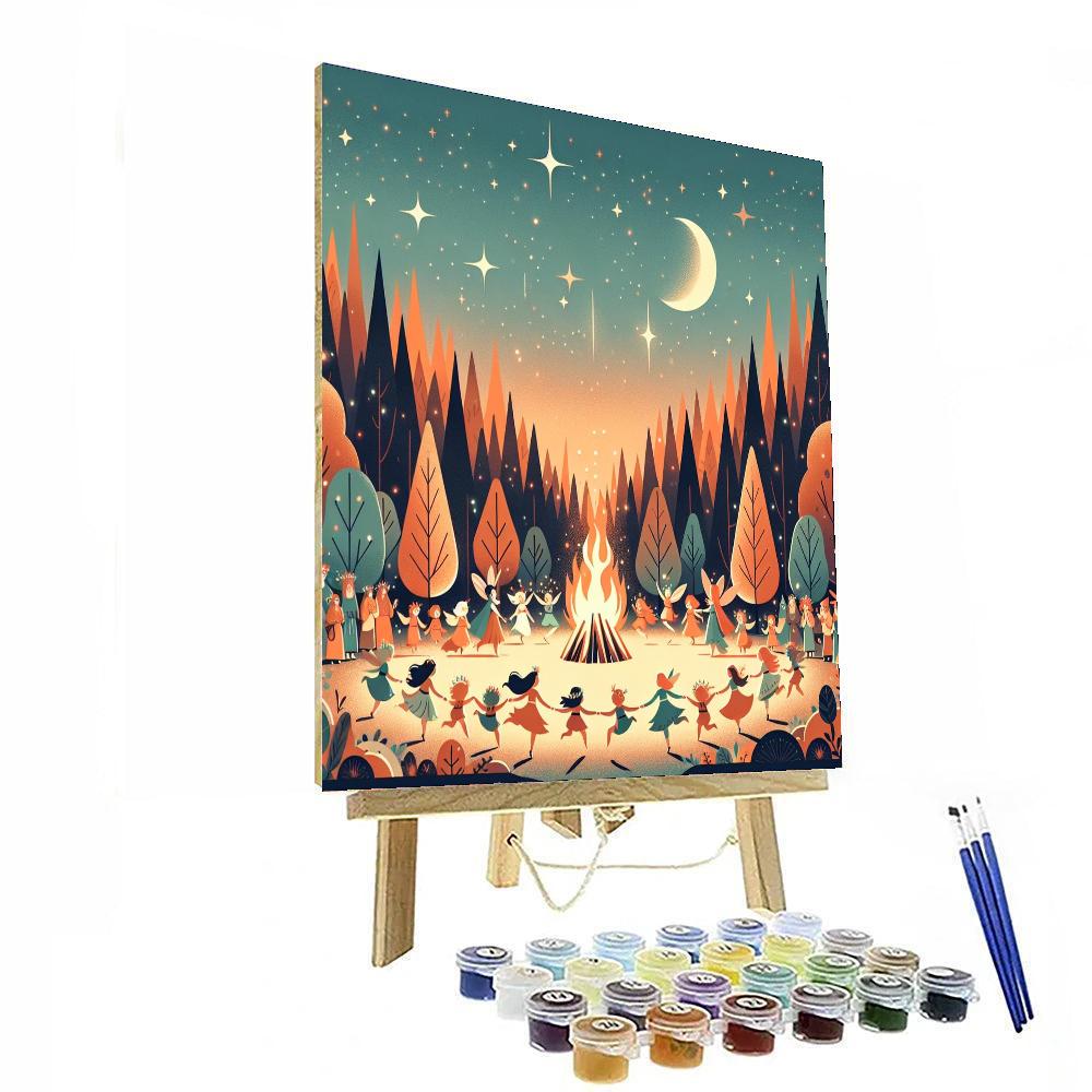 Fairy Festival In The Woods Painting Number Kit