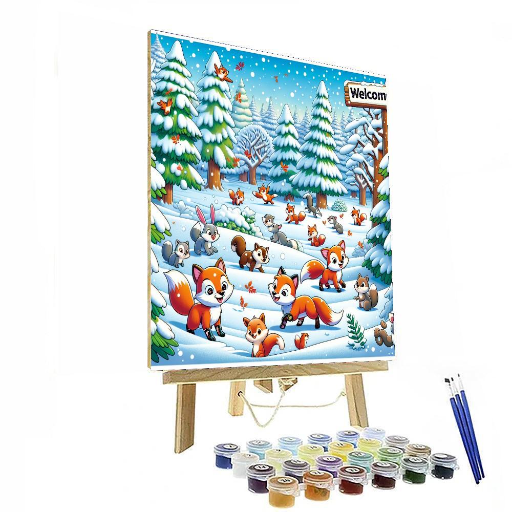 Winter Woodland Wonderland Numbered Painting Kits