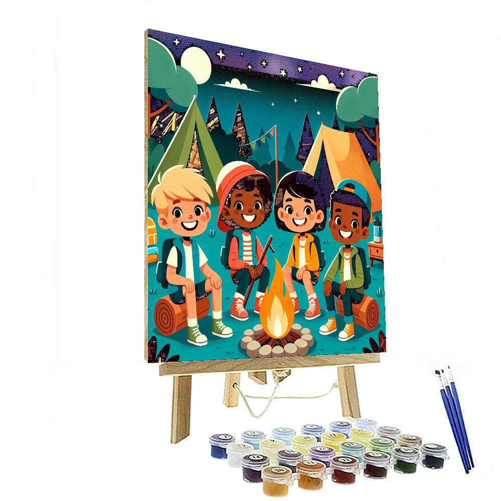 Happy Campers Adventure Paint By Numbers Art