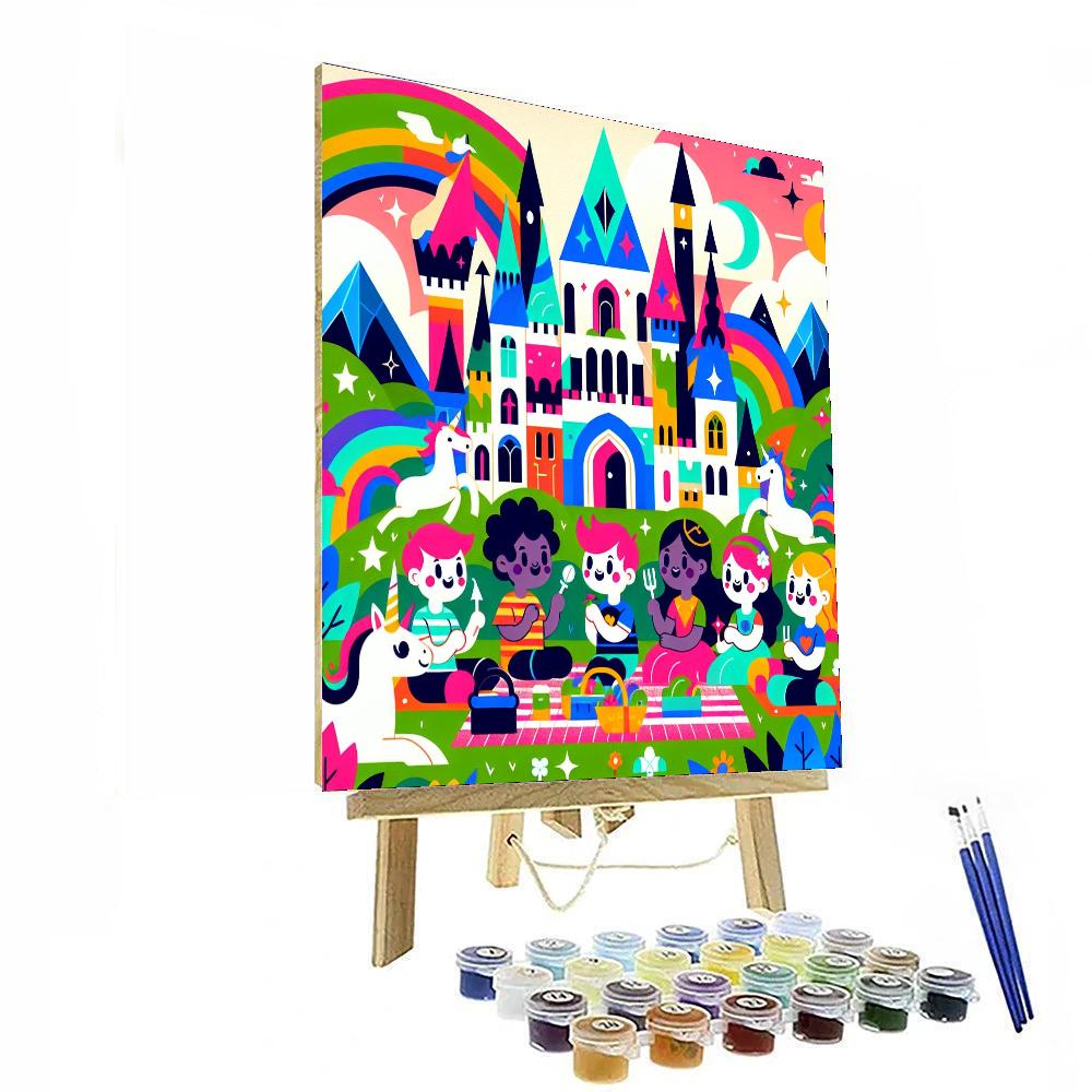 Enchanted Castle Picnic Paint By Numbers Art