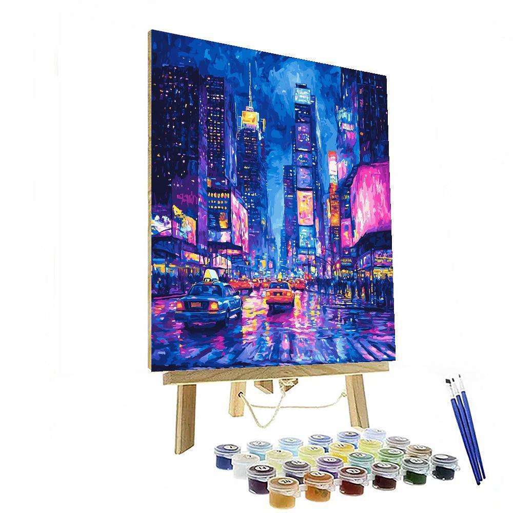Ernst Ludwig Kirchner Inspired Neon Nocturne  Painting By Numbers Kit