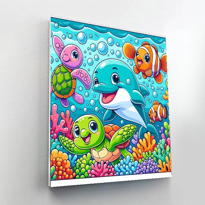 Cheerful Ocean Friends Paint By Numbers Kits