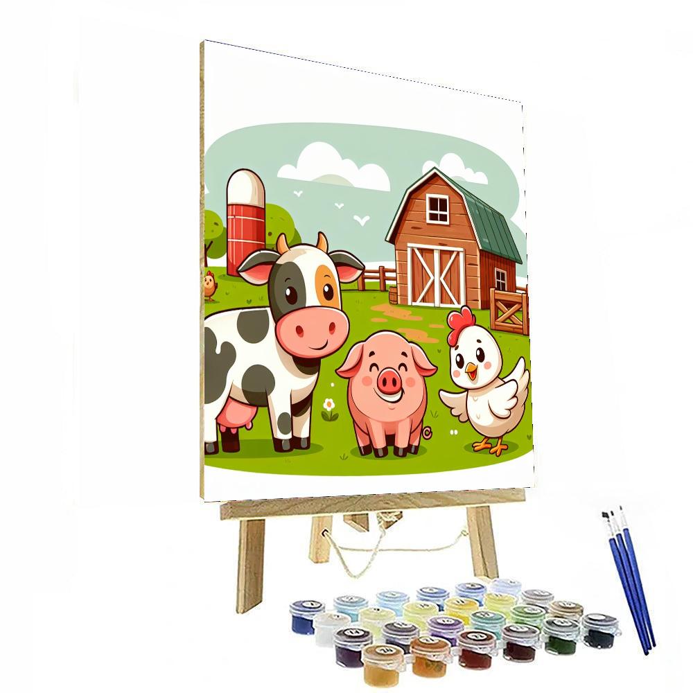Harmonious Farmyard Number Painting