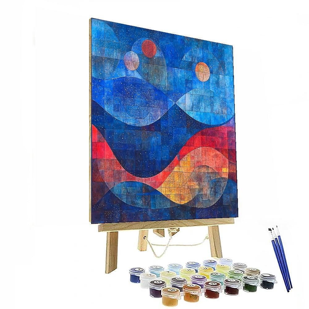 Paul Klee Inspired Celestial Abstractions  Painting Number Kit