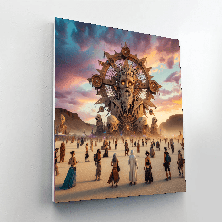 Burning Man - Black Rock Desert Painting By Numbers Kit