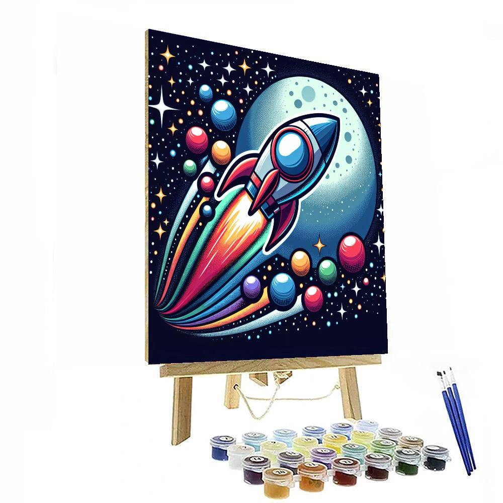 Energetic Space Adventure Painting By Numbers Kit