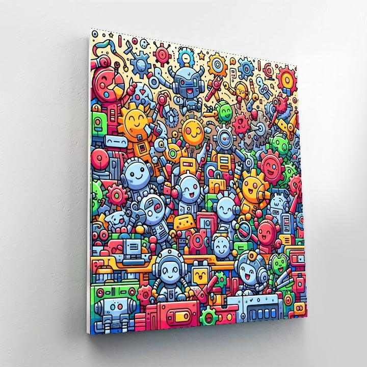 Fantastic Robots At Work Paint By Numbers