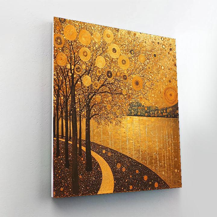 Gustav Klimt Inspired Klimt's Golden Orchard  Numbered Painting Kits