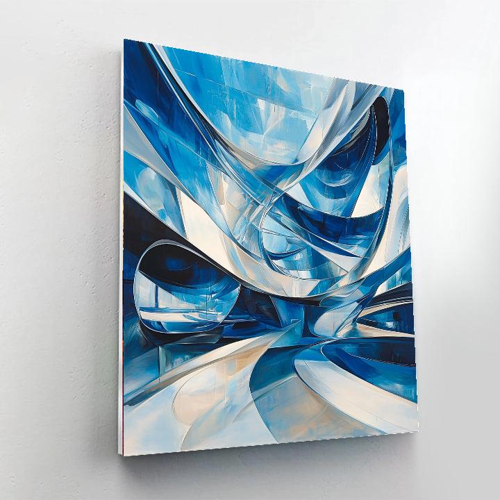 Zaha Hadid Inspired Futuristic Reverie  Paint By Color