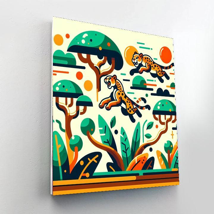 Joyous Jaguars Paint By Numbers Art