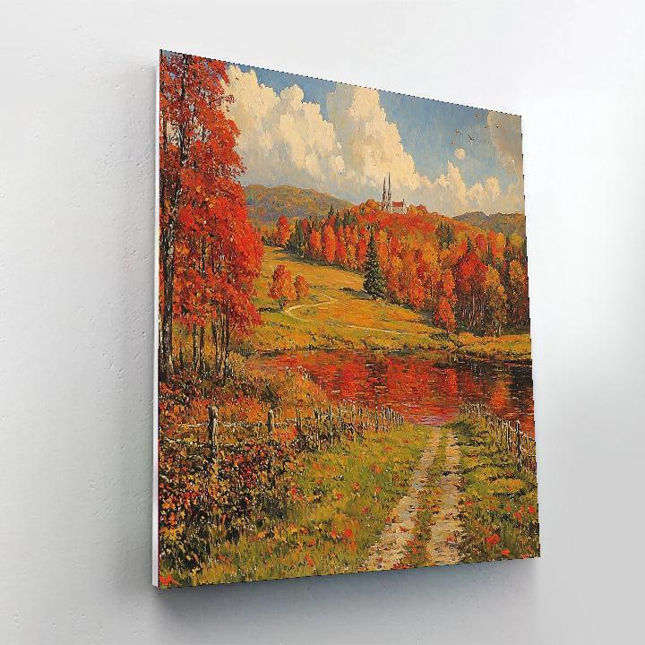 Frederic Edwin Church Inspired Eternal Autumn Beauty  Paint By Numbers