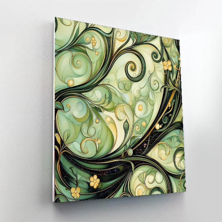 Alphonse Mucha Inspired Patterned Vines  Paint By Numbers Kits
