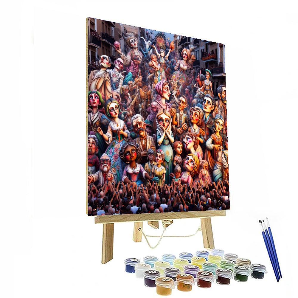 Valencia's Fallas Festival - Spain Paint By Color