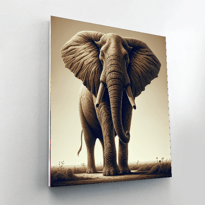 Regal Elephant Majesty Number Painting