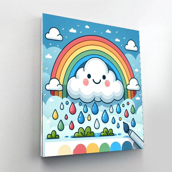 Joyful Raincloud Paint By Color