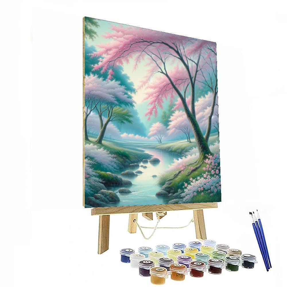 Blossoming Sakura Serenity Paint By Numbers