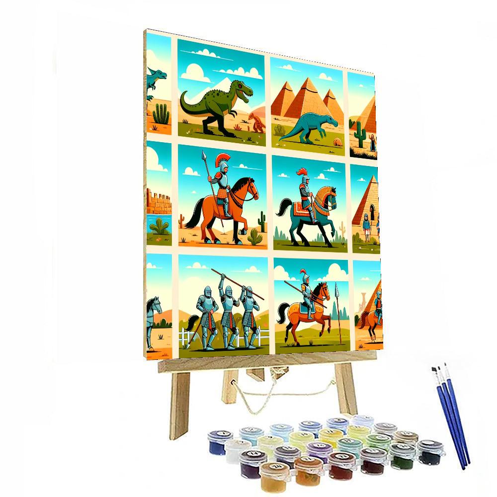 Travel Through Time Number Painting