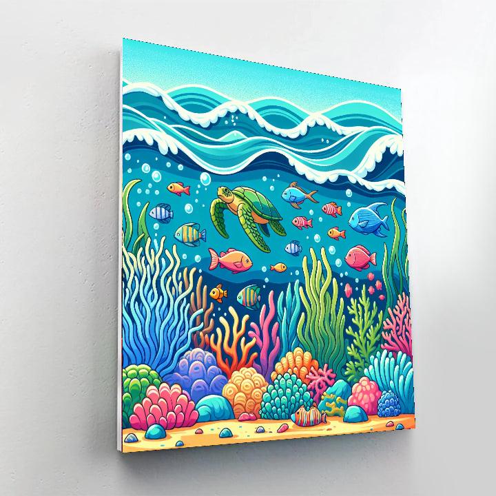 Aquatic Life Adventure Painting By Numbers Kit