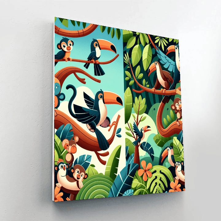 Tropical Treetop Tango Paint By Color