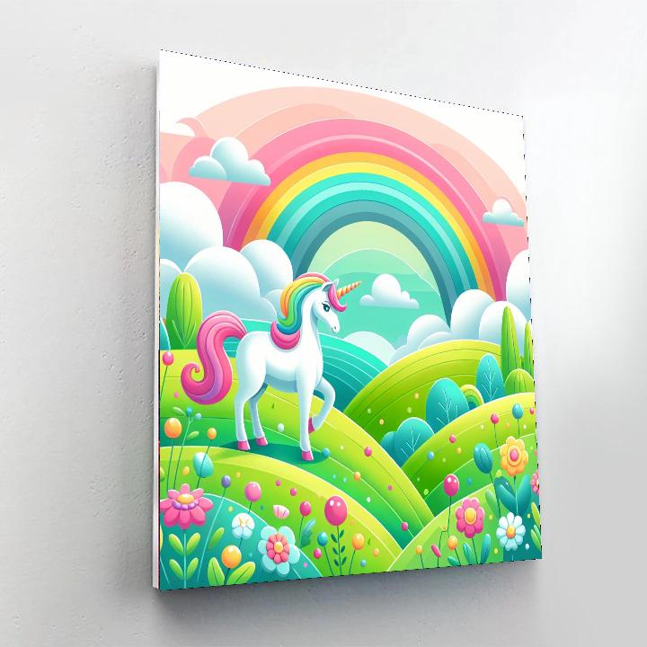 Mystical Unicorn Ranch Number Painting