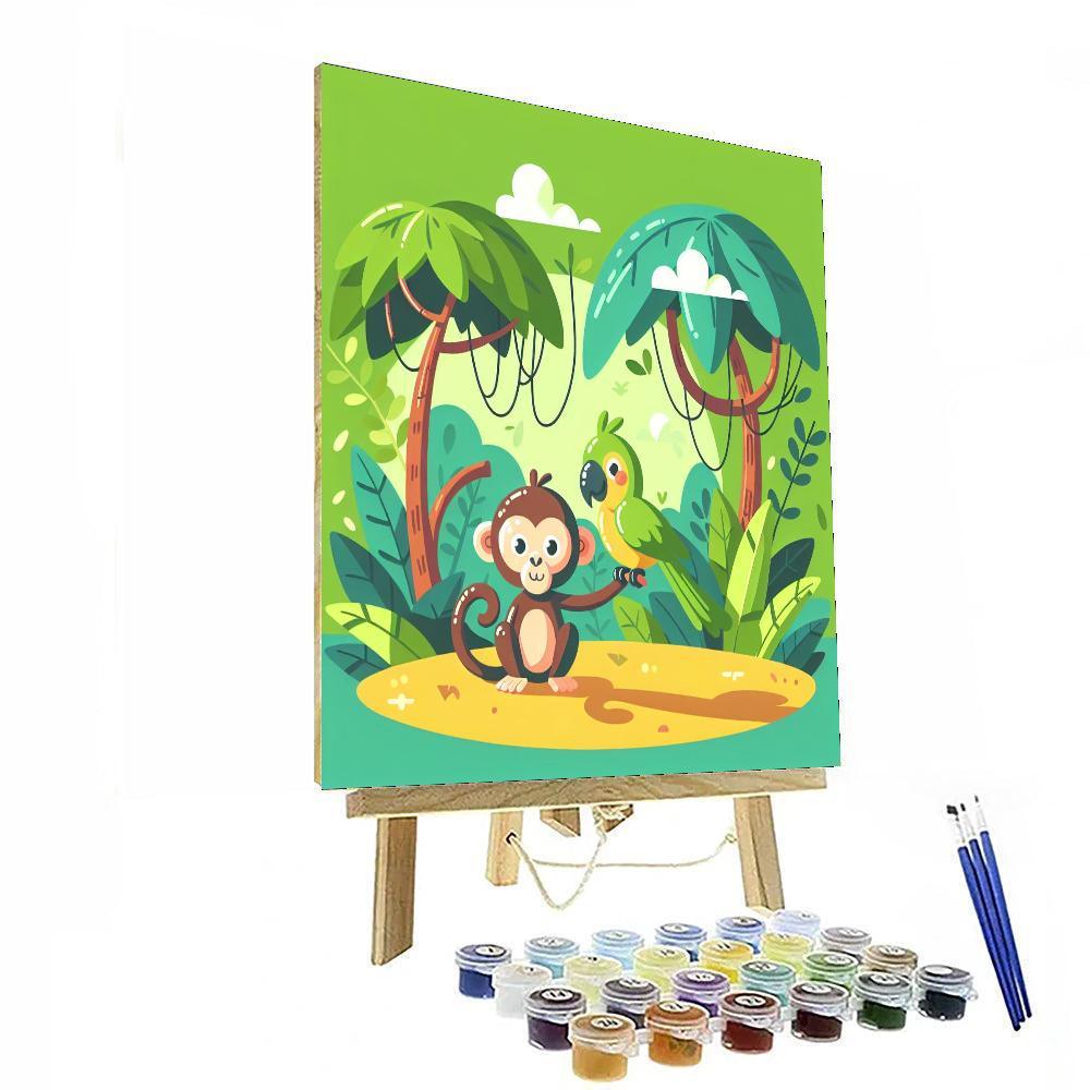 Sunny Jungle Frolic Paint By Number
