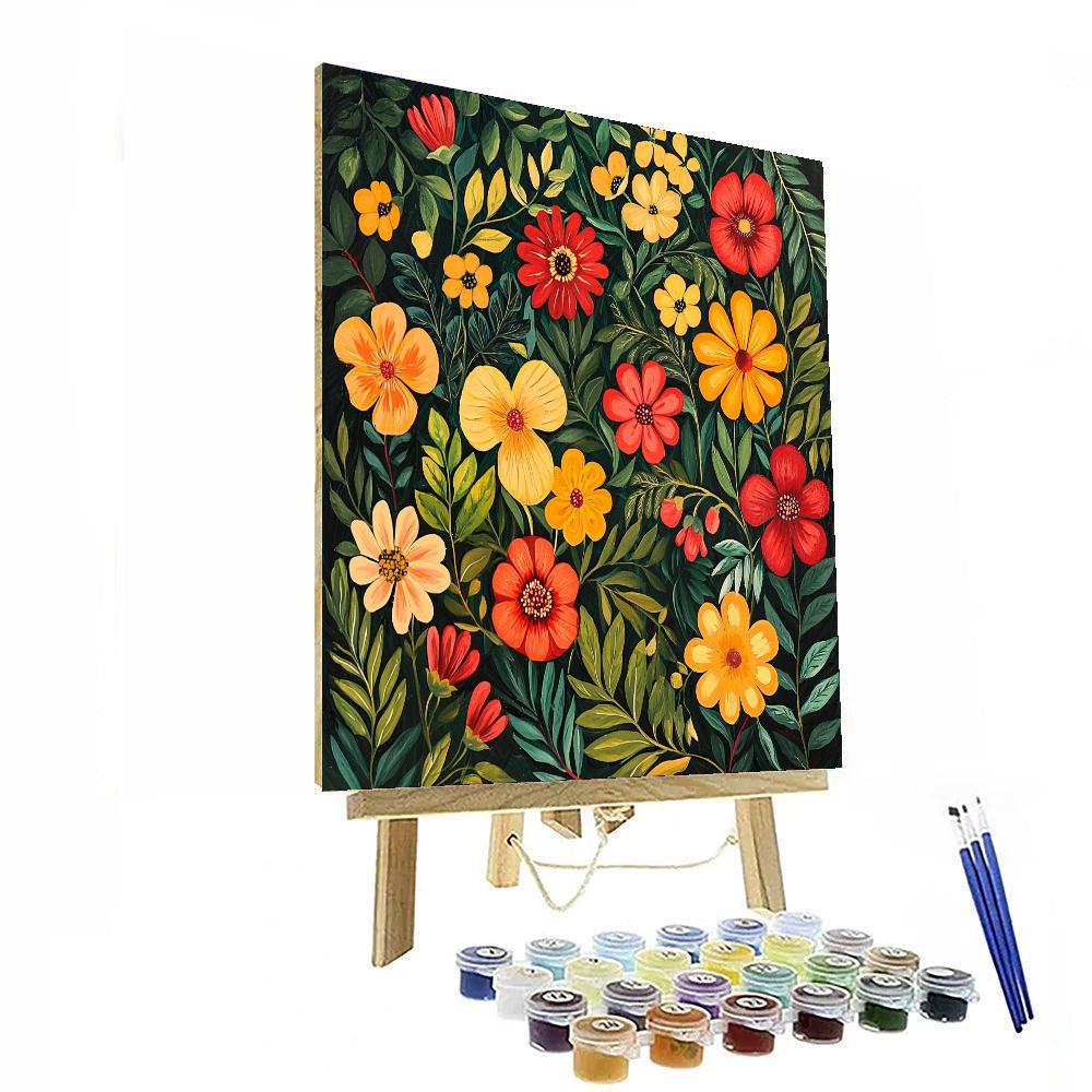 Frida Kahlo Inspired The Garden Of Colors  Painting Number Kit