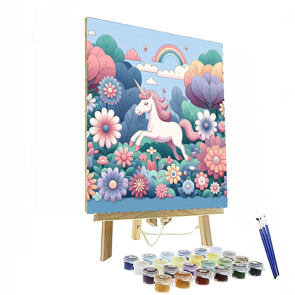 Magical Unicorn Garden - Enchanted Colors Painting Number Kit