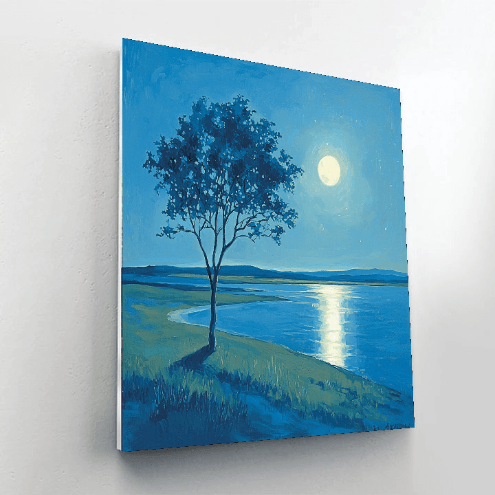 Edward Hopper Inspired Starlit Serenade  DIY Paint By Numbers