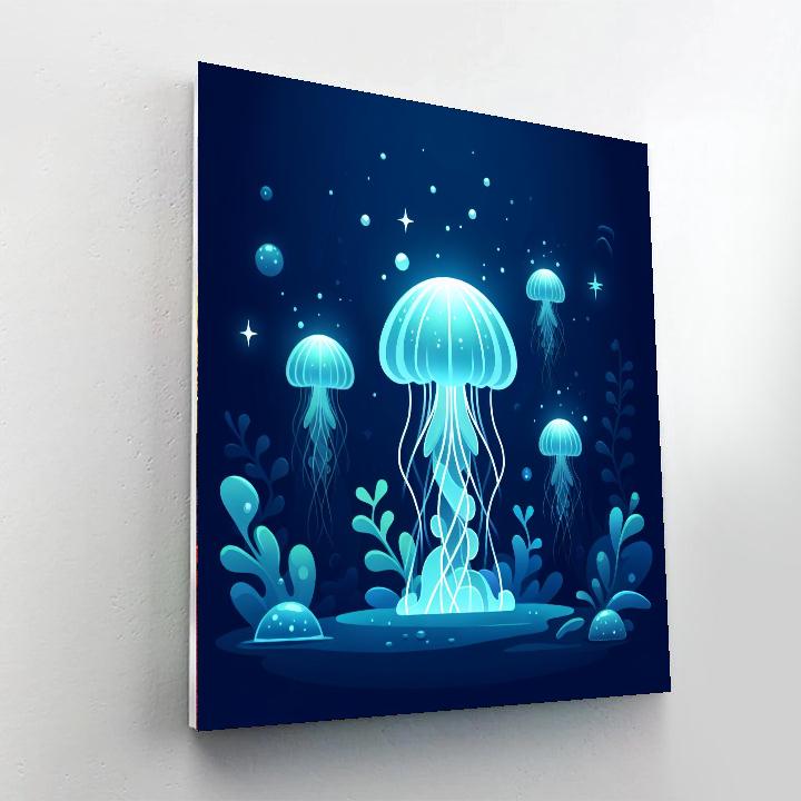 Joyful Jellyfish Jubilee Number Painting