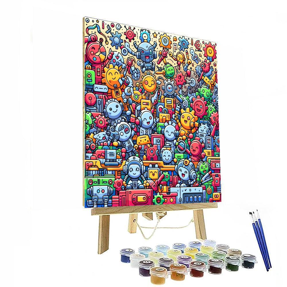 Fantastic Robots At Work Paint By Number