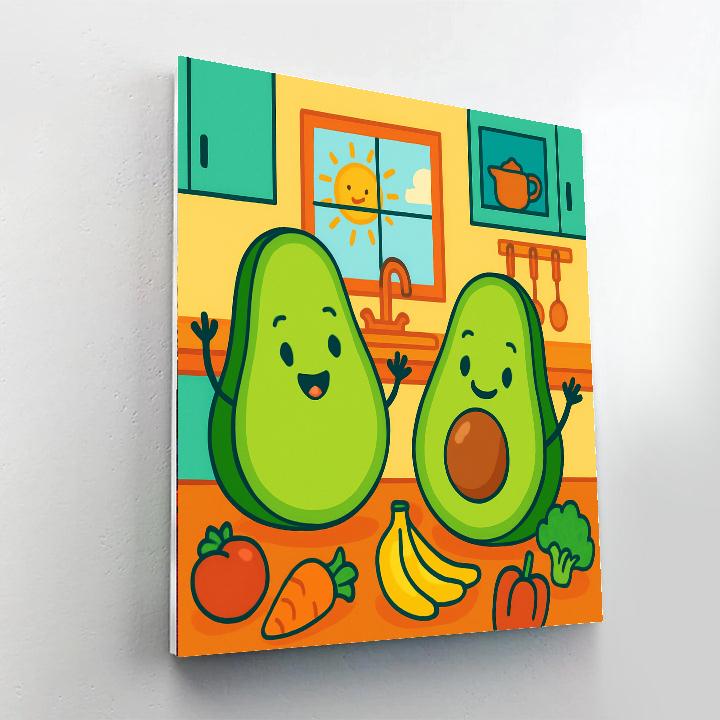 Adorable Avocados DIY Paint By Numbers