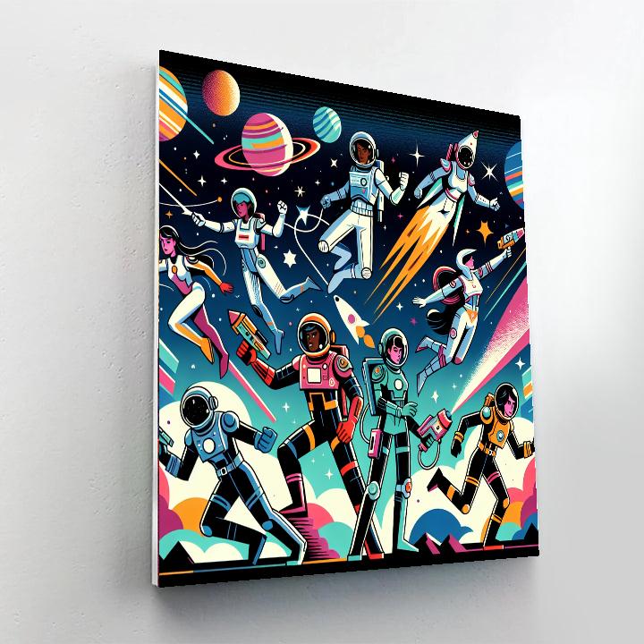 Galactic Battle Heroes Number Painting