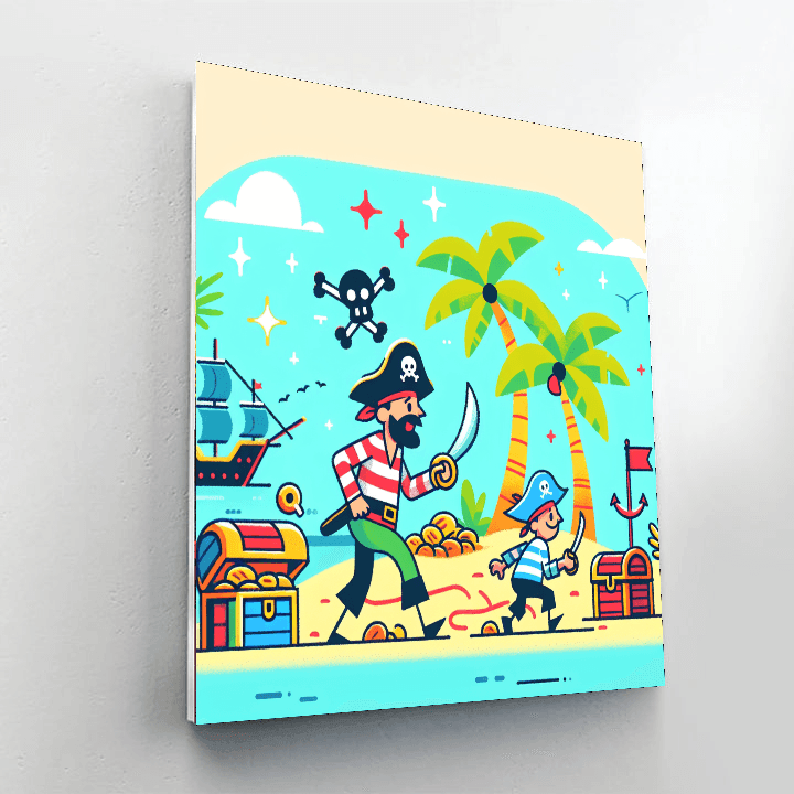 Treasure Island Pirates Number Painting