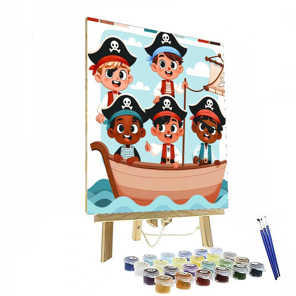 Playful Pirate Treasure Hunt Paint By Number