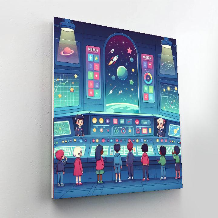 Space Mission Control Center Painting Number Kit