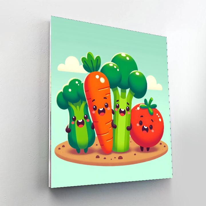 Vibrant Veggie Friends Paint By Number