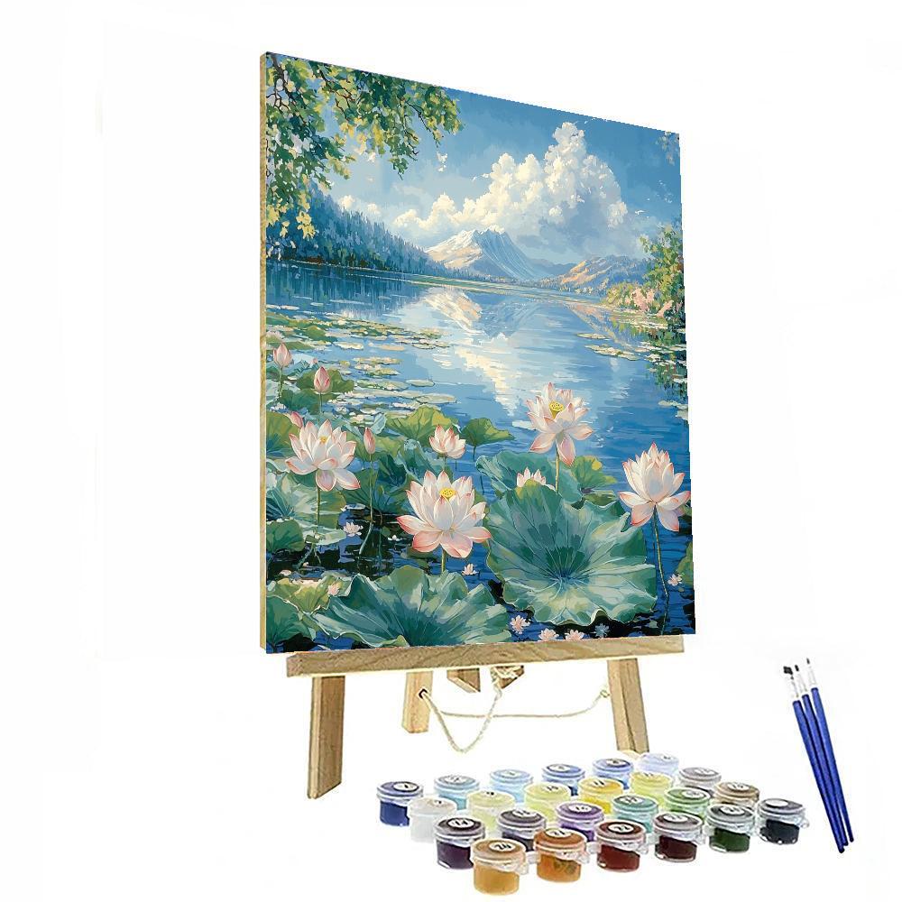 Hokusai Inspired Blossoming Stillness  Paint By Numbers Kits