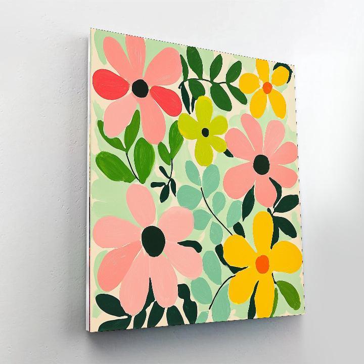 Henri Matisse Inspired Floral Whimsy In Pastels  Numbered Painting Kits