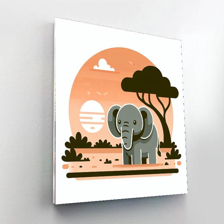 Enlightened Elephant Paint By Numbers Art