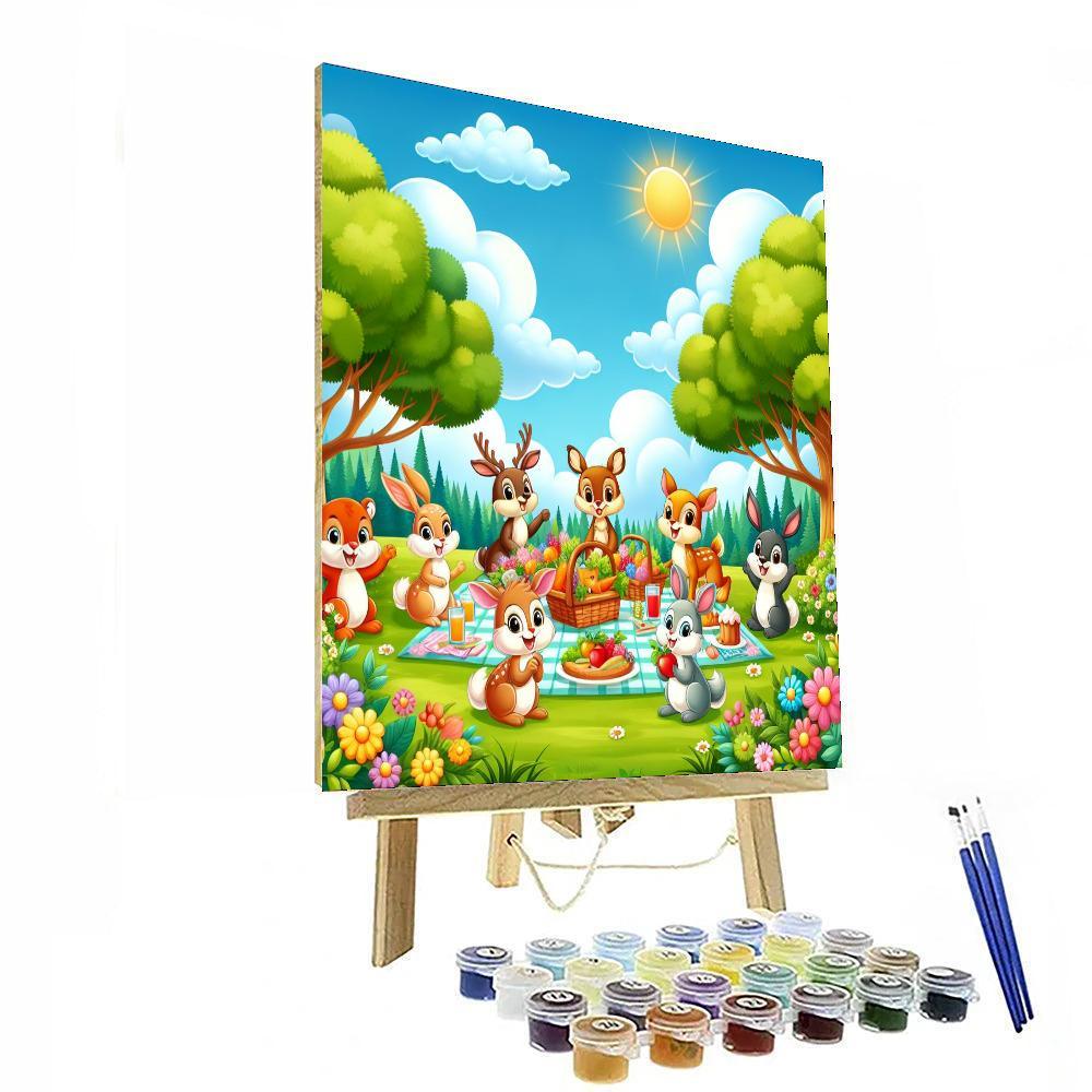 Happy Woodland Picnic Paint By Numbers Kits
