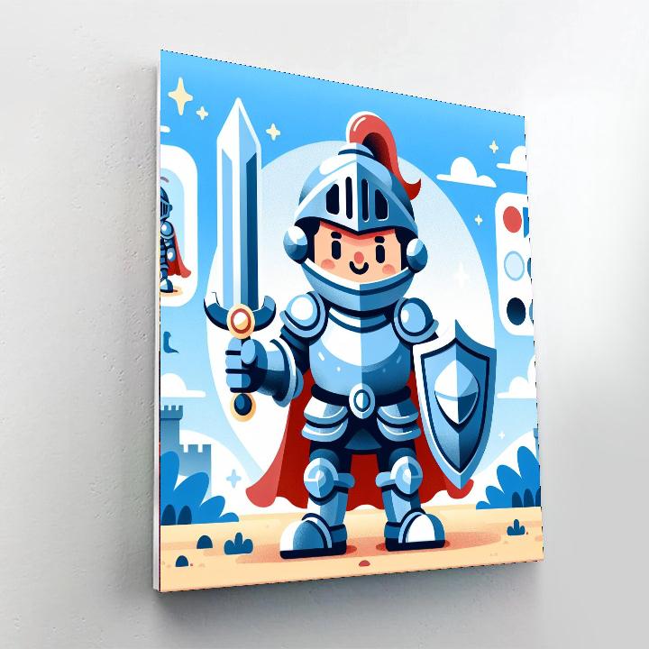 Brave Knight Adventure Paint By Numbers Art