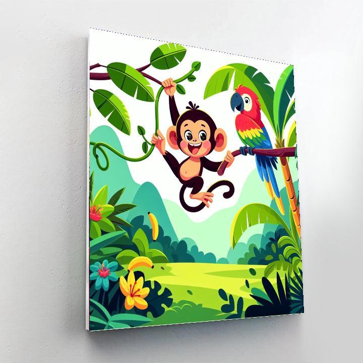 Jungle Wildlife Adventure DIY Paint By Numbers