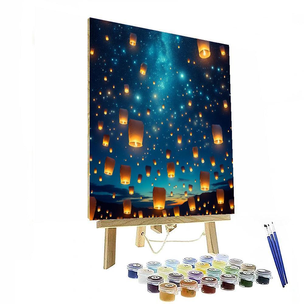 Dreamy Sky Lanterns Painting By Numbers Kit