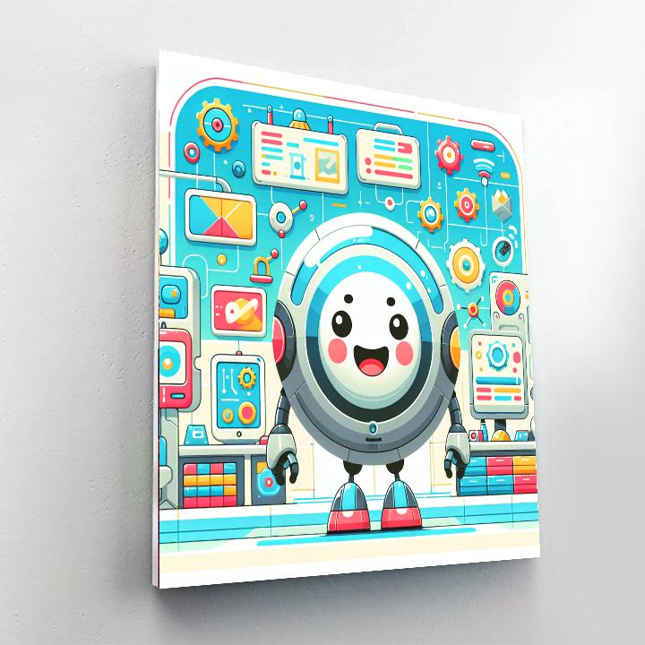 Friendly Robot Discovery Numbered Painting Kits