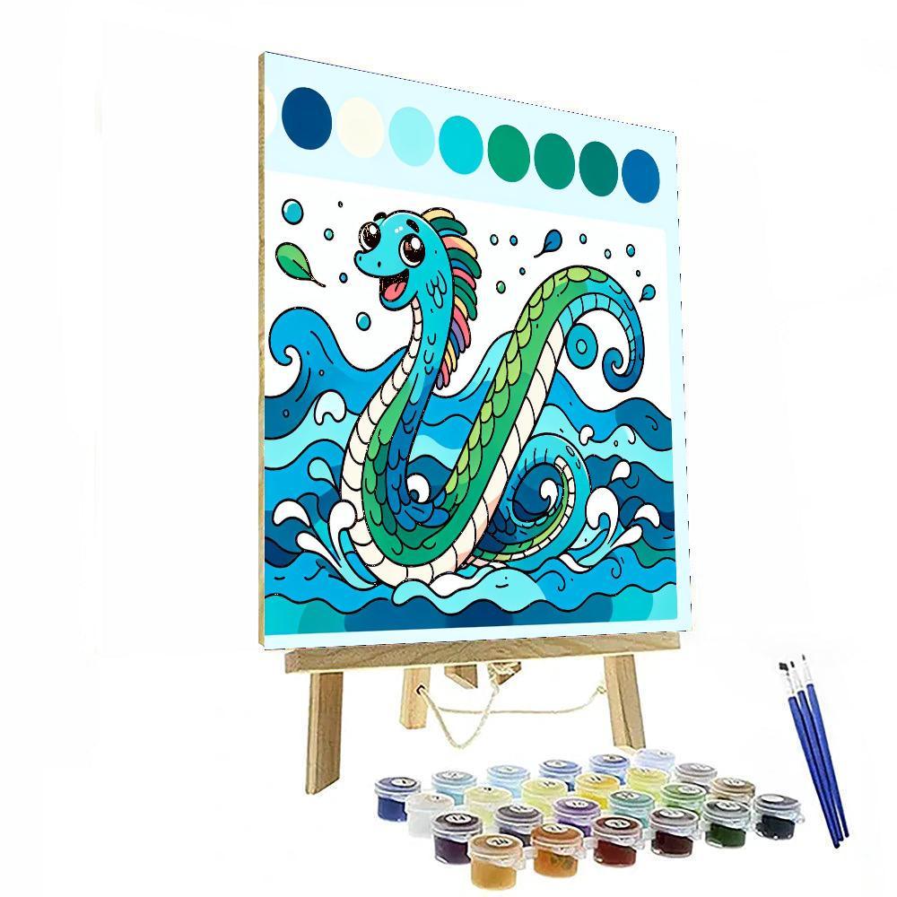 Mystical Sea Serpent Saga Painting By Numbers Kit